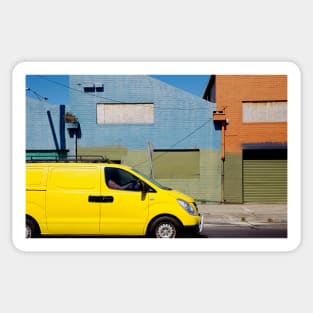 Yellow van Sticker